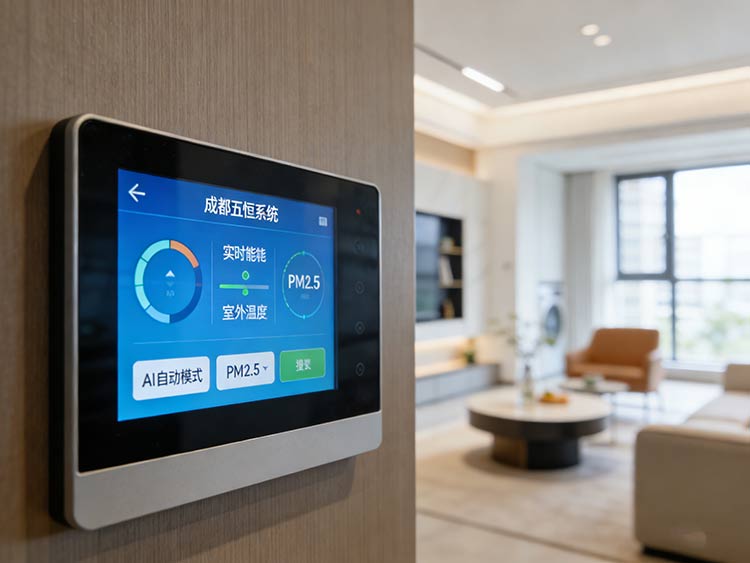 成都五恒系统-智能家居控制面板特写